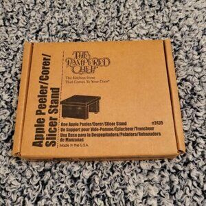 Pampered Chef Wood Stand Block  for Apple Peeler Corer Slicer #2435